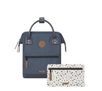 Cabaïa - Mochila Adventurer Port Antonio - Mini 10L - Repelente al Agua - Compartimento Portátil 10,5″ - 2 Bolsillos Intercambiables - Certificada Vegana - Mochila de Viaje, Trabajo y Escuela - Azul
