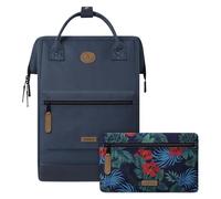 Cabaïa - Mochila Adventurer Reykjavik - Maxi 23L - Repelente al Agua - Compartimento Portátil 15″ - 2 Bolsillos Intercambiables - Certificada Vegana - Mochila de Viaje, Trabajo y Escuela - Azul