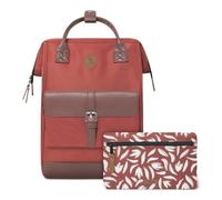Cabaïa - Mochila Adventurer San Cristobal - Maxi 23L - Repelente al Agua - Compartimento Portátil 15″ - 2 Bolsillos Intercambiables - Certificada Vegana - Mochila de Viaje, Trabajo y Escuela - Rojo
