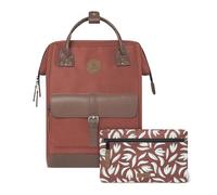 Cabaïa - Mochila Adventurer San Cristobal - Medium 18L - Repelente al Agua - Compartimento Portátil 13″ - 2 Bolsillos Intercambiables - Certificada Vegana - Mochila de Viaje, Trabajo y Escuela - Rojo