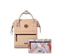 CABAIA Mochila Impermeable 12L - Sistema MOLLE y Diseño Moderno para Hombre y Mujer - Nylon Resistente, Comodidad Acolchonada - Ideal para Viajes, Escuela, Trabajo - Beige, Blanco