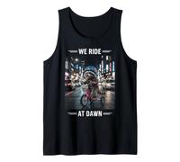 Cabalgamos en el Amanecer Raccoon Tricycle City Rider Camiseta sin Mangas