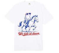 Cabalgamos en la Rana del Amanecer a Caballo Divertido Comfort Colors Adult Heavyweight T-Shirt