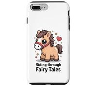 Cabalgando a través de Cuentos de Hadas Lindo Poni Kawaii Carcasa para iPhone 7 Plus/8 Plus