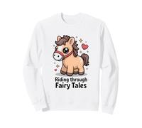 Cabalgando a través de Cuentos de Hadas Lindo Poni Kawaii Sudadera