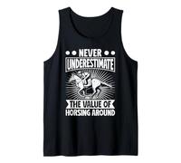 Cabalgatas Never Underestimate Horsing Jinete Camiseta sin Mangas