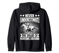 Cabalgatas Never Underestimate Horsing Jinete Sudadera con Capucha