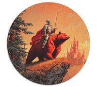 Caballero a lomos de un Oso Rojo 1000pcs (67.5x67.5cm) Rompecabezas para Adultos - Juguete De Bricolaje