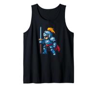 Caballero blindado Retro con Espada Medieval de 16 bits Arte de fantasía Camiseta sin Mangas