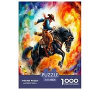 Caballero Caballo Negro Puzzle De 1000 Piezas, Juego Educativo, Desafío, Clásicos para Adultos Y Niños A Partir De 12 Años Un Rompecabezas Desafiante - Decoración del Hogar 38x26cm/1000pcs