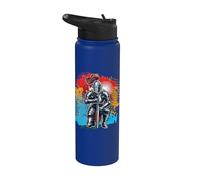 Caballero Colorido Caballeros Medievales Divertidos Ren Faire Jousting Stainless Steel Insulated Water Bottle