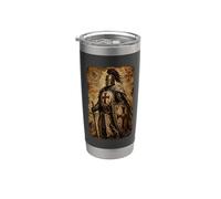 Caballero Cruzado Templario Domine Non Nobis Vaso térmico de acero inoxidable de doble pared