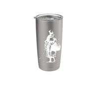 Caballero de armadura medieval con escudo de espada larga Vaso térmico de acero inoxidable de doble pared
