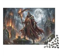 Caballero del Infierno Puzzle 1000 Piezas Adultos Y Niños,14 Años+,Deco Pared,Desafío Segador,Rompecabezas,Premium,Cartón,Regalo Ideal,Anti-estrés,Reto,Relax,Educativo 38x26cm