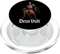Caballero del Templo católico: Deus Vult PopSockets PopGrip para MagSafe