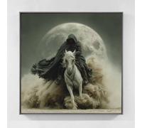 Caballero Diamond Painting Adultos, Diamond Painting Luna Pintura de Diamante Niños DIY 5D Cristal Strass Bordado Punto de Cruz Puzzle Dibujos con Diamantes Kit para Decoración Hogar 80x80cm hj7-7r