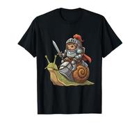 Caballero Erizo Montando un Caracol Fantasía Medieval Camiseta