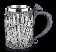 Caballero Krug 600ml - Schwertern Y Manija Del Dragón - Edad Media Cáliz Dragón