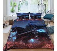 Caballero Luna Funda De Edredón 3 Piezas 3D Impresa Gothic Animals con 2 Fundas De Almohada King(220x240cm) 100% Microfibra Juego De Cama para para Adultos Y Niñas