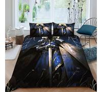 Caballero Luna Funda Edredon 3 Piezas con Impresión En 3D Gothic Themes con Funda Almohada King（220x240cm） 100% Microfibra Juego De Ropa De Cama para