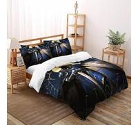 Caballero Luna Funda Nórdica Algodon 3 Piezas 3D Impresa Gothic Themes con Cremallera Y Funda De Almohada Super King（260x220cm） Microfibra Ropa De Cama para Adultos Y Niñas
