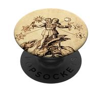 Caballero Medieval matadragones Vintage PopSockets PopGrip Adhesivo
