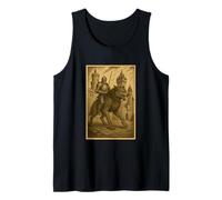 Caballero Medieval Montando Un Hombre Lobo Fantasía Arte Surrealista Jinete Camiseta sin Mangas