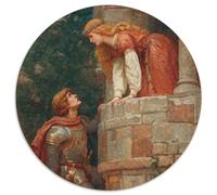 Caballero mitológico Medieval y Princesa Rubia Rompecabezas para Adultos || De Diversión Familiar 1000pcs (67.5x67.5cm)