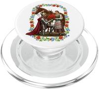 Caballero Polaco Folk Girl Amapolas Romance Caballo Arte Floral PopSockets PopGrip para MagSafe
