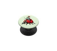 Caballero Rana Montando una Mariquita Fantasía Medieval PopSockets PopGrip Adhesivo