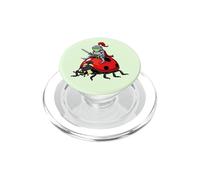 Caballero Rana Montando una Mariquita Fantasía Medieval PopSockets PopGrip para MagSafe