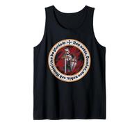 Caballero Templario Arrodillado con Cruz y Espada Cruzadas Camiseta sin Mangas