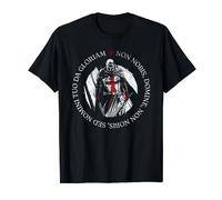 Caballero Templario con Escudo Cruzado Y Cruz Templaria Camiseta