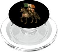 Caballero templario Cristiano con Bandera de Irlanda - PopSockets PopGrip para MagSafe