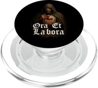 Caballero Templario Cristiano: Ora Et Labora PopSockets PopGrip para MagSafe
