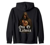 Caballero Templario Cristiano: Ora Et Labora Sudadera con Capucha