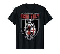 Caballero Templario Deus Vult Hora de Otra Cruz Cruzada Camiseta