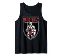 Caballero Templario Deus Vult Hora de Otra Cruz Cruzada Camiseta sin Mangas