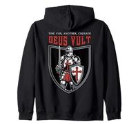Caballero Templario Deus Vult Hora de Otra Cruz Cruzada Sudadera con Capucha