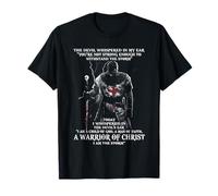 Caballero Templario El diablo me susurra al oído un Cristo guerrero Camiseta
