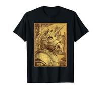 Caballero Unicornio Medieval Fantasía Surrealista Criatura Mítica Camiseta