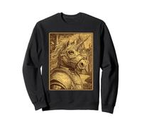 Caballero Unicornio Medieval Fantasía Surrealista Criatura Mítica Sudadera