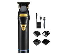 Caballeros de cabello USB USB recargable Barba de barba Barbers Kit de preparación para el cabello Negro, Clippers eléctricos