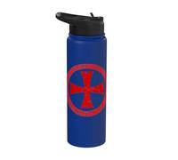 Caballeros Templarios - Cruzado medieval del escudo cruzado maltés Stainless Steel Insulated Water Bottle