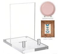 Caballete acrílico transparente para libros y fotos con pin de posicionamiento redondeado y pies antideslizantes para evitar movimientos o daños