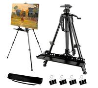 Caballete de 50-157 cm, trípode de lona con estante, caballete para pintar, caballete con bolsa portátil y 4 clips, caballete de suelo para dibujar, bocetos artísticos