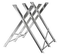 Caballete de Acero Plegable, Caballete para Sierra, Caballete plegable para serrar troncos de madera, peso máximo 150 kg, Metal Galvanizado, Soporte para cortar leña (84 * 80 * 80cm (tres columnas))