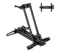 Caballete de bicicleta eléctrica, caballete de bicicleta | Portabicicletas con doble barra de estacionamiento para scooter | Soporte ajustable, estante de almacenamiento interior, soporte de suelo