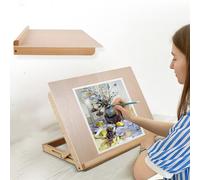 Caballete de dibujo de madera de haya maciza, tamaño A3, 43 x 32 cm, ángulo ajustable, plegable, tablero de dibujo para artistas, principiantes, estudiantes