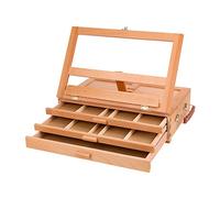 Caballete de escritorio portátil con cajón, caballete de mesa de arte duradero para bocetos y dibujos, ideal para varios medios, perfecto para artistas y aficionados